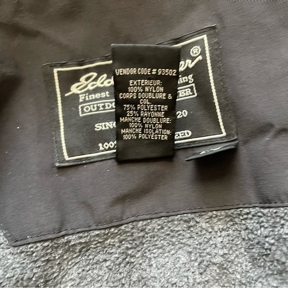 Eddie Bauer Men's Coat Jacket with Stowable Hood Nylon Fleece Midweight sz L - Picture 12 of 14